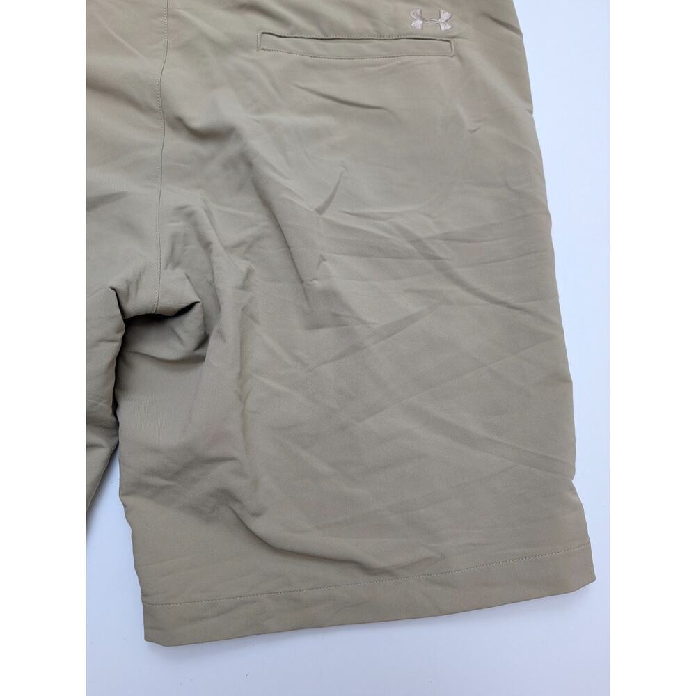 Under Armour Matchplay Shorts Men's 38 Tan Khaki Mid Rise Stretch Performance - Picture 13 of 16